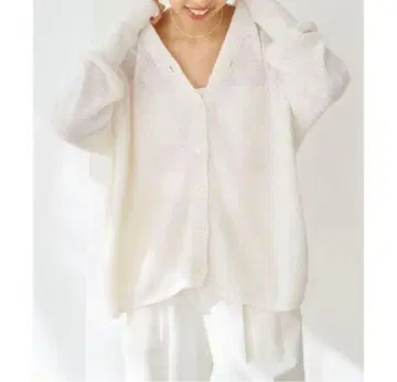 이에나 테이프얀 2WAY V넥 가디건