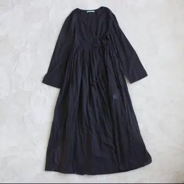 누키테파 코튼 보일 카슈쿨 원피스 롱 겉옷 블랙