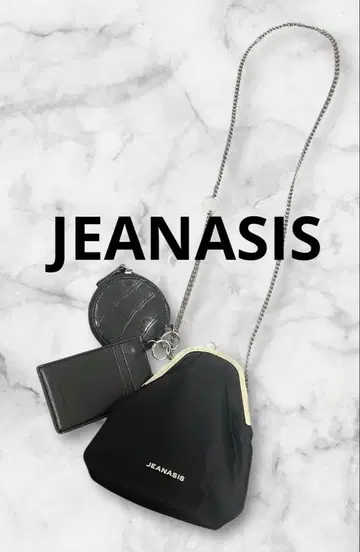 JEANASIS 블랙 숄더백 체인 숄더 가마구치