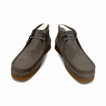 클락스 왈라비 에보 부츠 그레이 스웨이드 모카신 신발