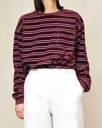 pheeny 2025Velvet border L/S - burgundy