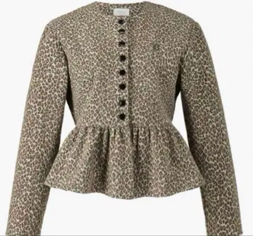 bibiy 레오파드 페플럼 자켓