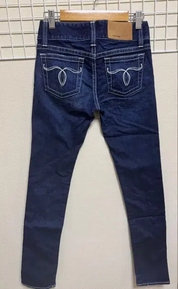 moussy 스키니 데님 화이트 스티치 레어 23