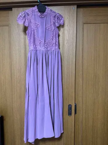 라벤더 레이스 드레스
