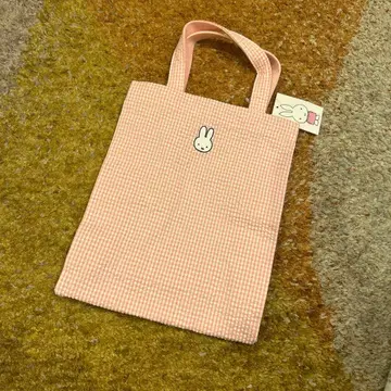 [ 완판템 ] 미피 후쿠조 깅엄 A4 세로 토트 핑크