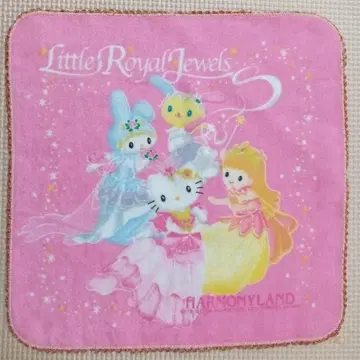 헬로키티 Little Royal Jewels 타월 손수건 흠집 있음