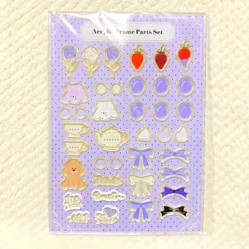 캐릭터 복권 후쿠야 온라인 아크릴 부품 세트 퍼플