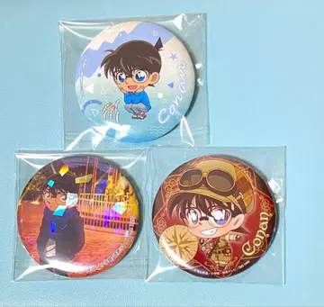 명탐정 코난 에도가와 코난 수족관 나스 톰스 캔뱃지 3종 세트