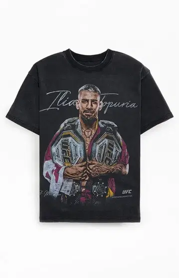 UFC 일리아 토푸리아 벨트 T셔츠 사이즈 L