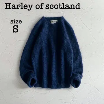 [ 컨디션 최상 ] 할리 오브 스코틀랜드 모헤어 니트 네이비 스웨터 S