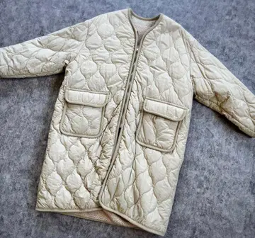 리버서블 보아 퀼팅 코트