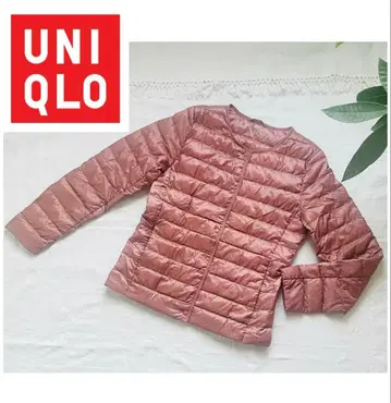 유니클로 [컨디션 최상] 더스티 핑크 울트라 라이트 다운 자켓