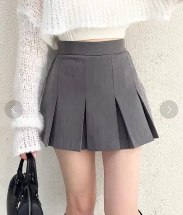 Chico 와이드 플리츠 미니 치마바지