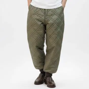 올리브 그린 퀼팅 밀리터리 팬츠 미군 착용