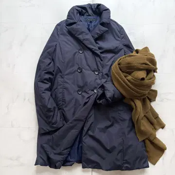 띠어리 더블 브레스트 다운 코트 네이비 S