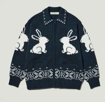 GU rokh 풀 집업 니트 자켓 L 사이즈