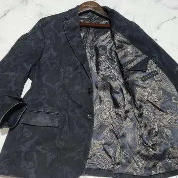 구하기 어려움 XXL 상당 ETRO 테일러드 자켓 양면 페이즐리 올 패턴