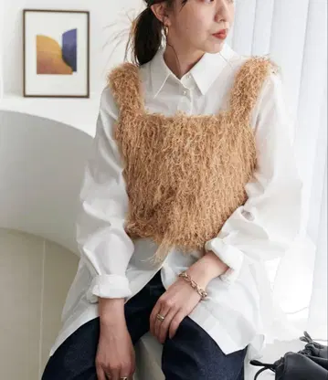 Discoat 베스트 뷔스티에 퍼 베스트