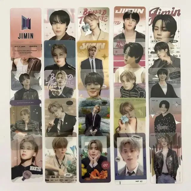 BTS 방탄소년단 지민 투명 아크릴 포토카드 25장 비공굿