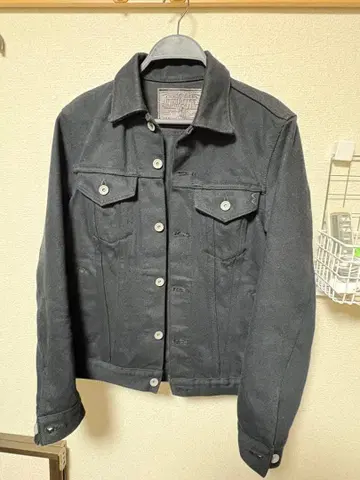 IRON HEART 블랙 갑옷 데님 자켓 21oz