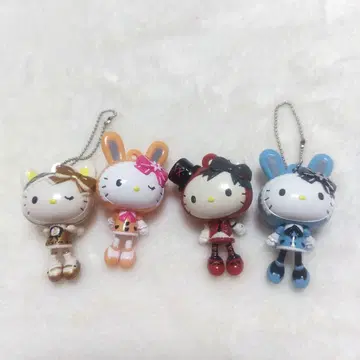 새상품 레트로 헤이세이 산리오 키티 토끼 귀 키링 캐릭터 레어