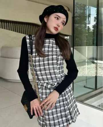 [ Darich ] 스프링 트위드 도킹 미니 원피스 보통 15,400엔