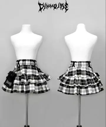 DimMoire PUNK 프릴 미니 스커트 체크