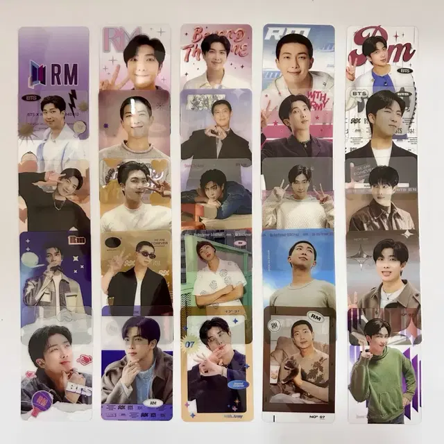 방탄소년단 BTS RM 랩몬 투명 아크릴 포토카드 25장 비공굿