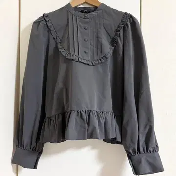 시마무라 미나카타 유이 콜라보 페플럼 블라우스 LL 그레이