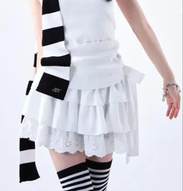 smyeon 멀티 리본 캉캉 스커트