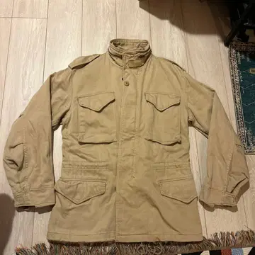 초기 택 80s 90s usa 제 ALPHA m65 필드 자켓 베이지