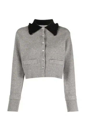 SANDRO 카라 부착 가디건