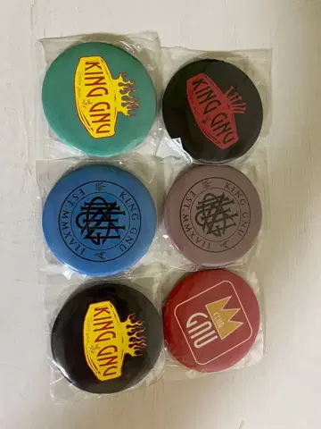 KING GNU 캔뱃지 세트 6개