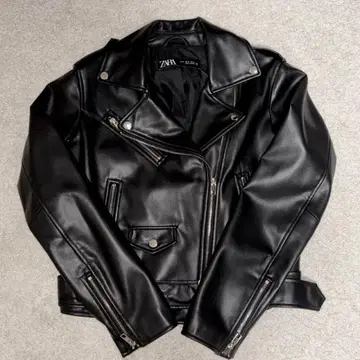 ZARA 블랙 더블 라이더 자켓 M