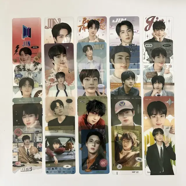 방탄소년단 BTS 진 JIN 투명 아크릴 포토카드 25장 비공굿