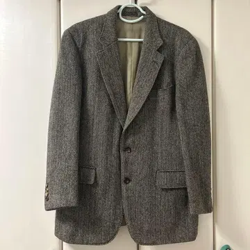 90s 해리스 트위드 헤링본 테일러드 자켓