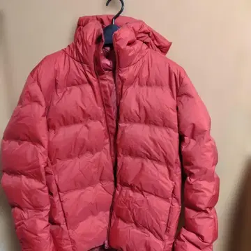 유니클로 다운 L 사이즈 오렌지