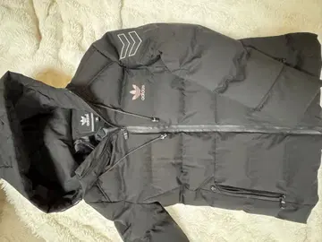 adidas 후드 부착 다운 자켓 M 블랙