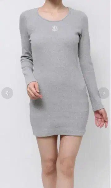 GYDA 제이다 그레이 긴팔 미니 원피스 원피스 갸루