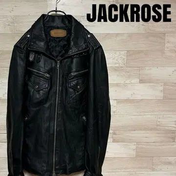 잭 로즈 싱글 라이더 자켓 양가죽 퀼팅 L