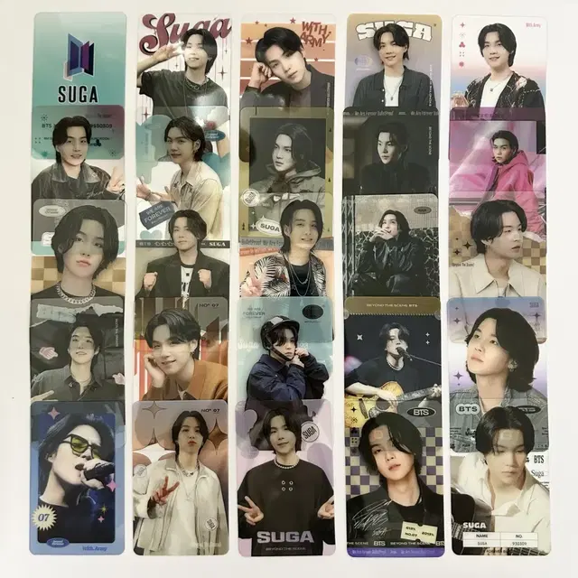 방탄소년단 BTS 슈가 SUGA 투명 아크릴 포토카드 25장 비공굿