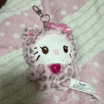 헬로키티 레오파드 무늬 키링