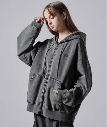 그레이 L 사이즈 두꺼운 원단 코튼 후드티