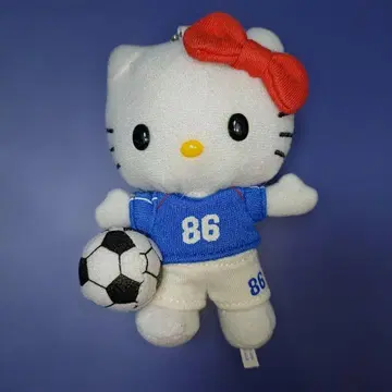 헬로키티 동아리 활동 마스코트 축구부 공 봉제 인형 산리오