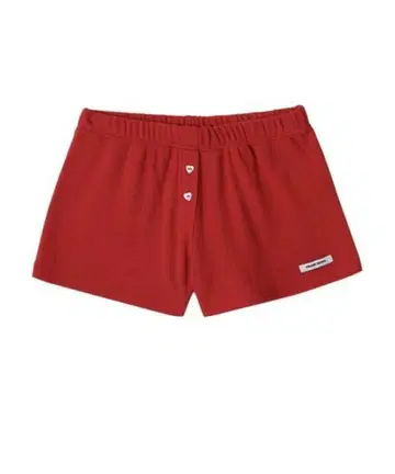 CRANK 하트 버튼 숏팬츠 레드