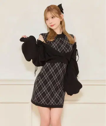 apres jour 레이어드 스타일 니트 원피스