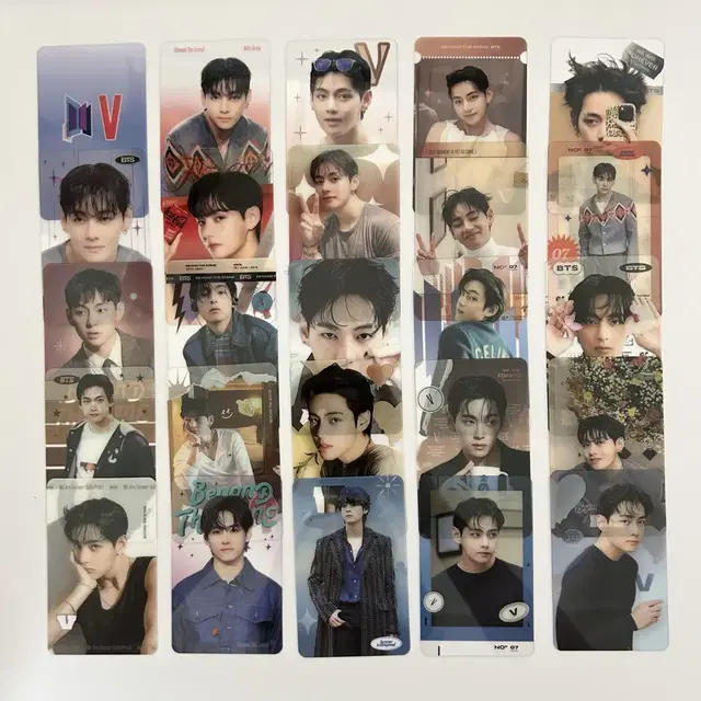 방탄소년단 BTS V 뷔 투명 아크릴 포토카드 25장 비공굿