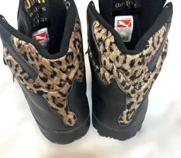 PUMA 레오파드 하이컷 스니커즈 블랙 x 골드 푸마 표범 무늬 새상품급
