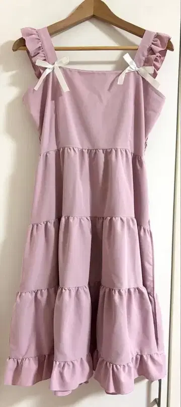 시마무라 호시나 사쿠라코 콜라보 프릴 티어드 오버롤 스커트 JSK 핑크