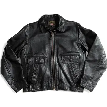 90s 반손 가죽 자켓 라이더 자켓 아이크 탈론 지퍼